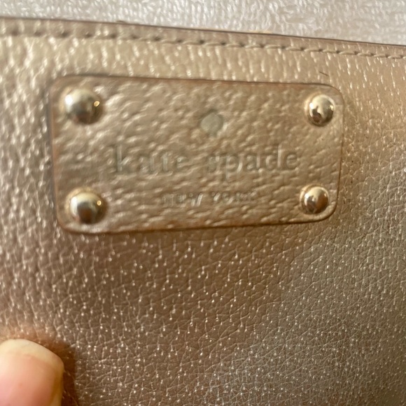 Kate Spade gold leather wallet. - Picture 5 of 8